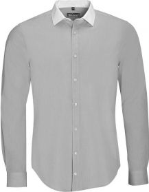 Рубашка мужская, плетение "нить к нити", с длинным рукавом SOL’S BELMONT MEN