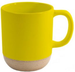Чашка керамическая, матовая с дном песочного цвета VIOLINA, 400 мл