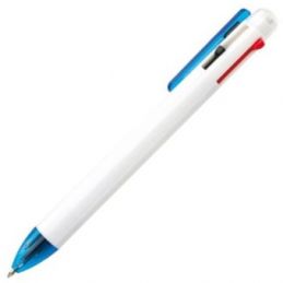  Ручка шарикова 4 в 1  з одним грифелем і трьома кульковими стрижнями з чорною, червоною і синьою пастою