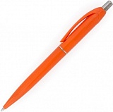 Ручка шариковая  RUNA с серебряным кольцом и кнопкой с логотипом