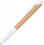 Ручка шариковая "Bamboo Rubber" с логотипом
