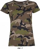 Женская футболка SOL'S CAMO WOMEN с логотипом