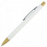 Ручка з софт-тач покриттям та бамбуковими елементами с логотипом