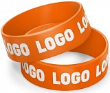 Силиконовый браслет 3/4 дюйма оранжевый Pantone 021 с логотипом