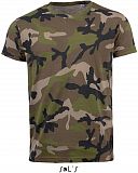 Мужская футболка SOL'S CAMO MEN с логотипом